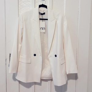 Oversized zara double breasted blazer